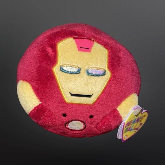 TY Marvel Beanie Ballz Ironman Plush Stuffed Animal Super Hero  5” - Picture 3 of 4